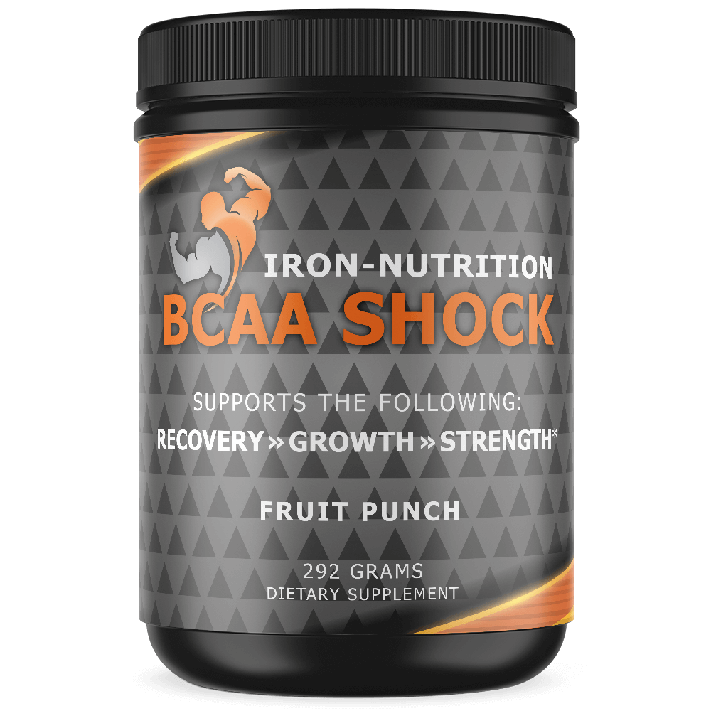 BCAA Shock Powder Fruit Punch Flavor 292 hot Grams - 4 Bottles